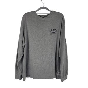 Roots Athletics Lightweight Long Sleeve Heathered Gray Men's Top L